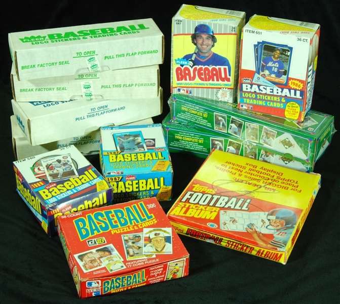 1980’s Donruss and Fleer Unopened Wax Boxes and Sets (13) 