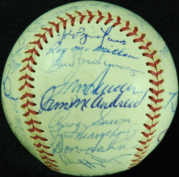 1973 New York Mets Team-Signed ONL Baseball (32) (BAS)