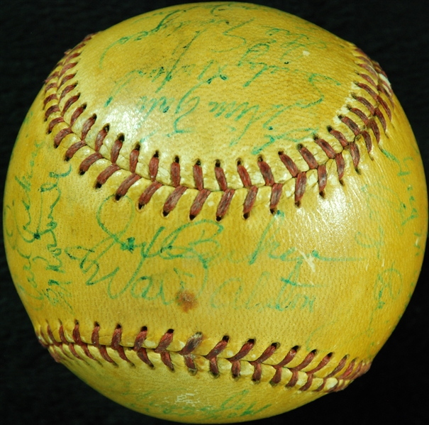 1957 Brooklyn Dodgers Team-Signed ONL Baseball (29) (BAS)