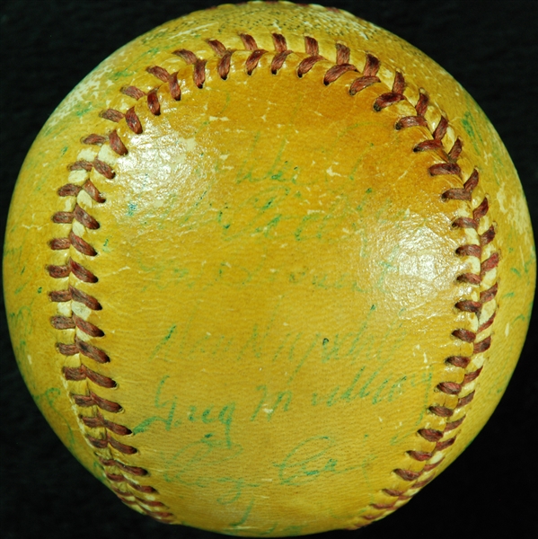 1957 Brooklyn Dodgers Team-Signed ONL Baseball (29) (BAS)