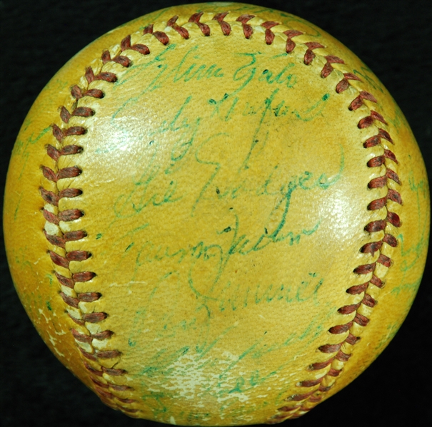 1957 Brooklyn Dodgers Team-Signed ONL Baseball (29) (BAS)