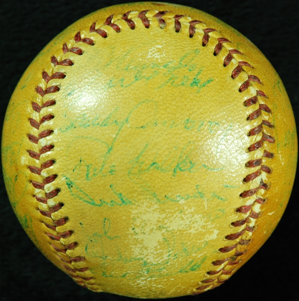 1957 Brooklyn Dodgers Team-Signed ONL Baseball (29) (BAS)