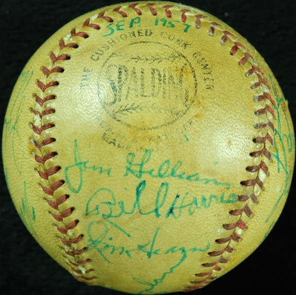 Circa 1957 HOFer & Stars Multi-Signed Baseball with Willie Mays (16) (BAS)