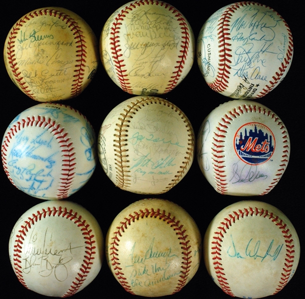 New York Mets Team-Signed Baseballs, Etc. (10)