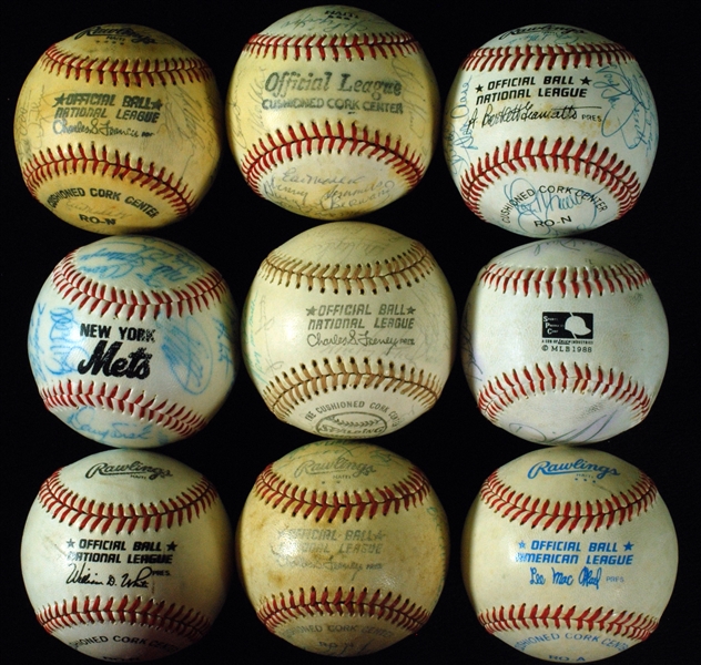 New York Mets Team-Signed Baseballs, Etc. (10)