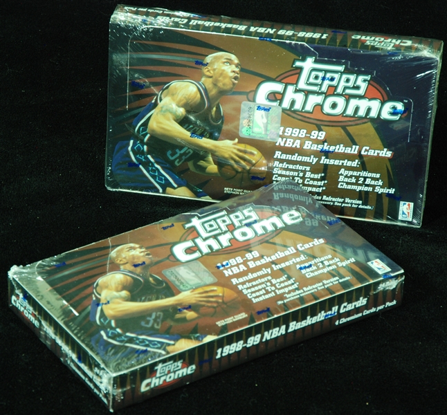 1998-99 Topps Chrome Basketball Factory Sealed Boxes (2)