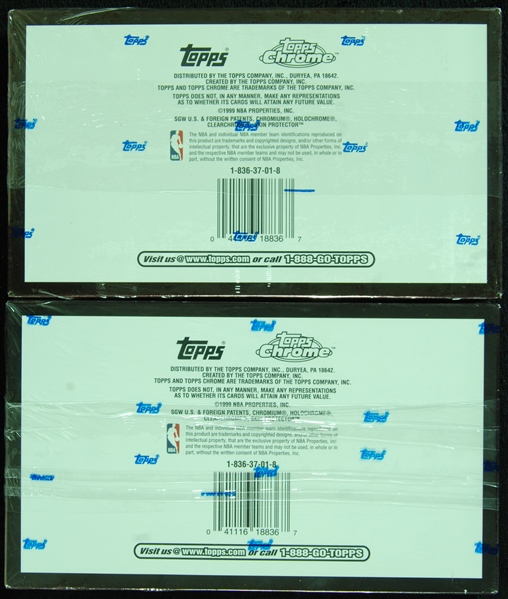 1998-99 Topps Chrome Basketball Factory Sealed Boxes (2)