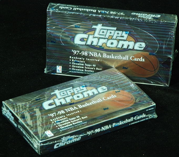 1997-98 Topps Chrome Basketball Factory Sealed Boxes (2)