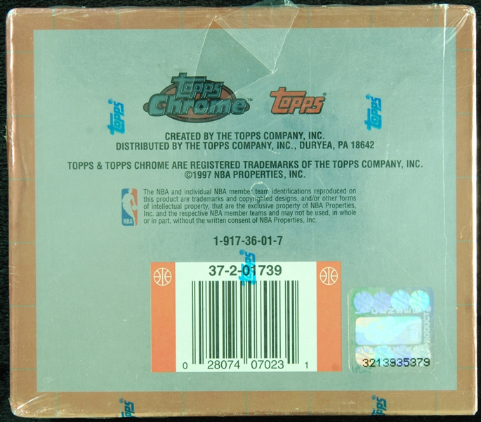 1996-97 Topps Chrome Basketball Factory Sealed Box (20)