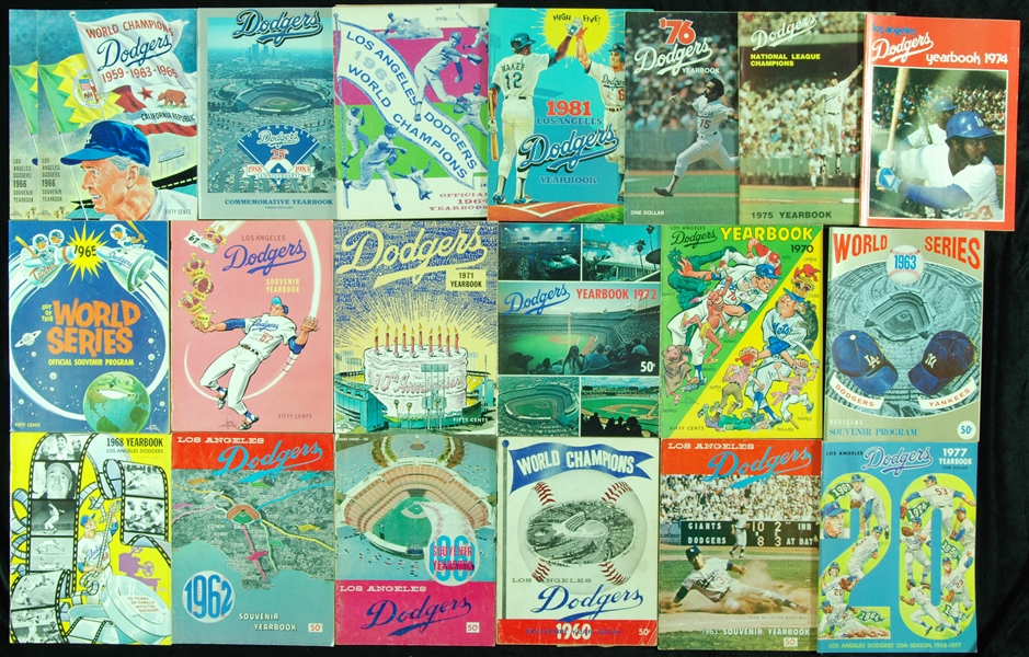 1960-1983 Dodgers Yearbooks (20)