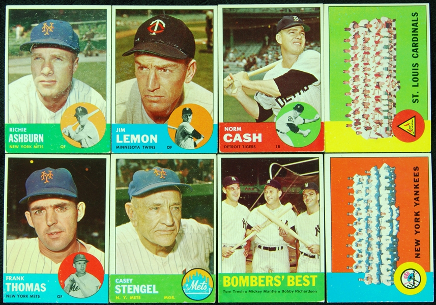 1963 Topps Baseball Partial Set (353/576)