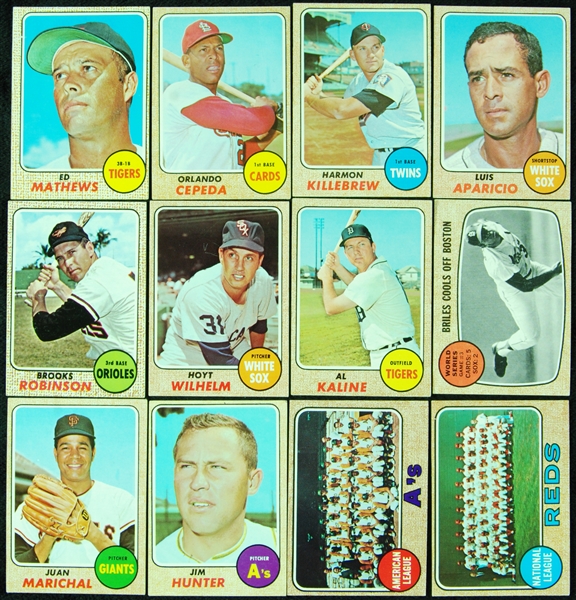 1968 Topps Baseball Partial Set (329/598)