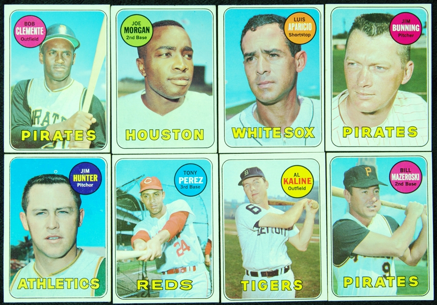 1969 Topps Baseball Partial Set With HOFers, High Nos. (390/664)