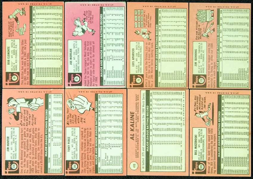 1969 Topps Baseball Partial Set With HOFers, High Nos. (390/664)