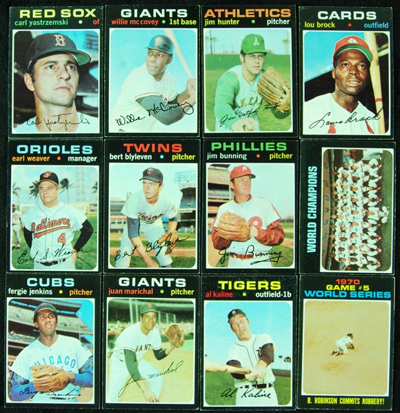 1971 Topps Baseball Near-Set (612/752)