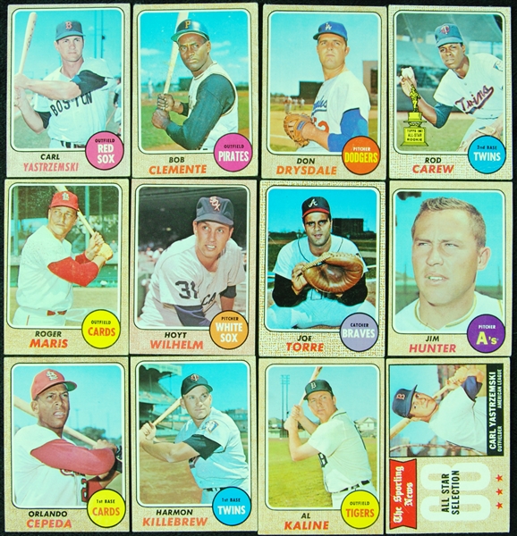 1968 Topps Baseball Huge Group With HOFers, Stars, Specials (938)