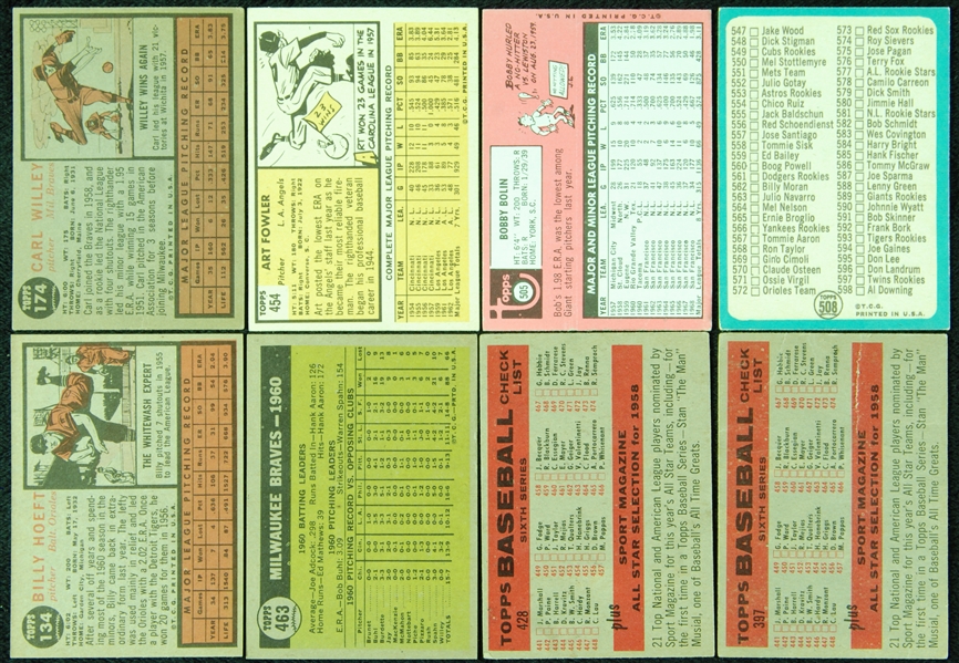 1956-74 Topps Rare Variations, Checklists, Tough Cards Huge Group (325)