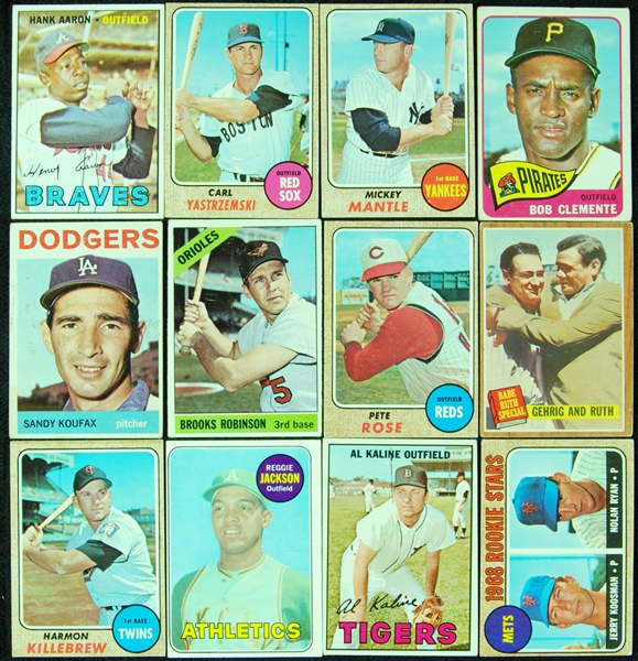 Massive Group of Vintage Hall of Famers and Stars with a Dozen Mickey Mantle Cards (400)