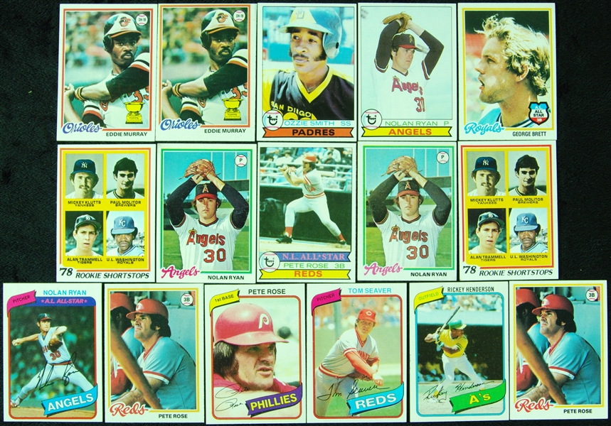 1978-80 Blazing High-Grade Topps Baseball Complete Sets (4)