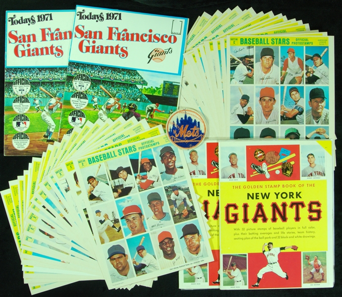 1950’s-70’s Major League Stamp Albums and Stamps (4)