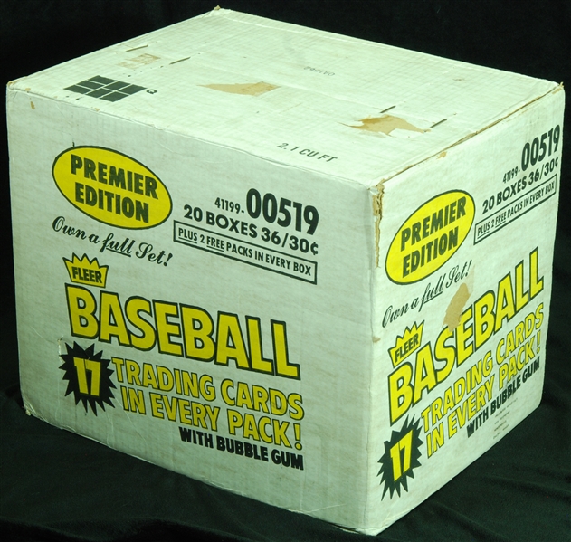 1981 Fleer Baseball Factory Sealed Wax Box Case (20) from 1st Run with Errors