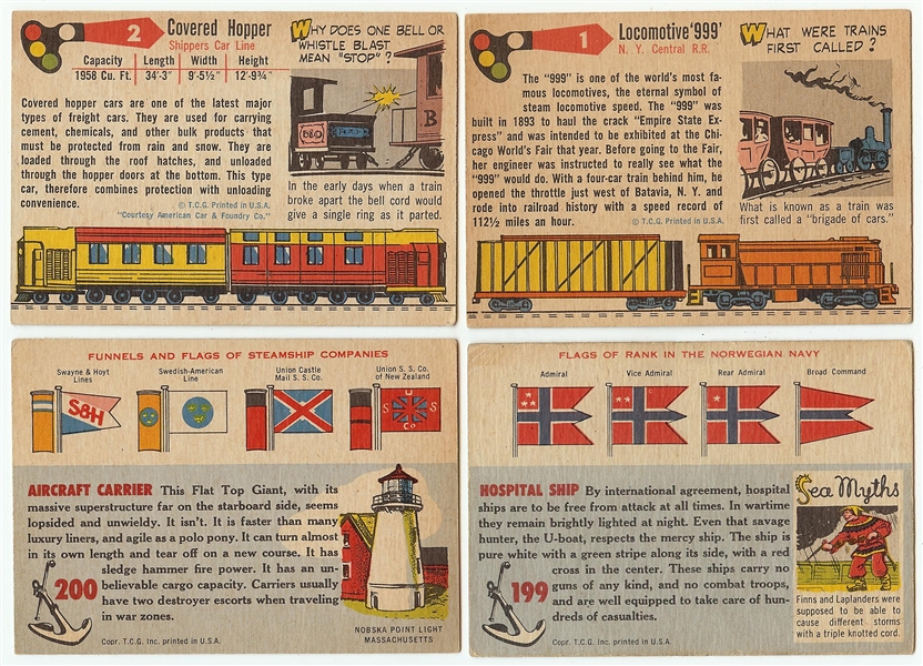 1955 Topps Rails & Sails High-Grade Near Complete Set (198/200)