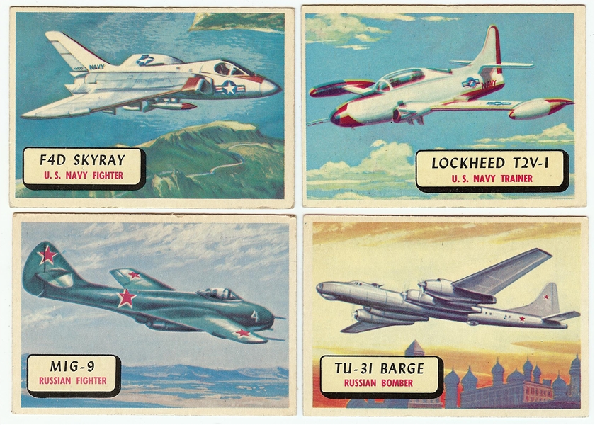 1957 Topps Planes (Red Backs) Near Set (117/120)