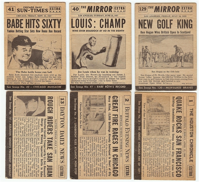 1954 Topps Scoops Partial Set With Extras (119/156)