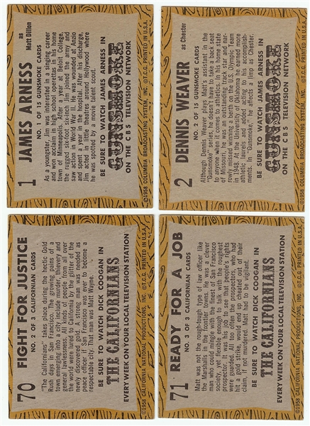 1958 Topps TV Westerns High-Grade Complete Set (71)