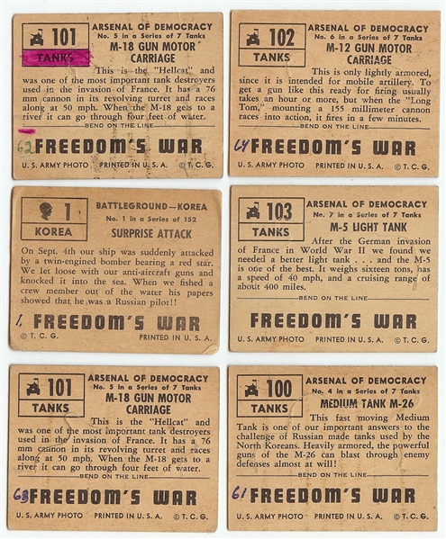 1950 Topps Freedom’s War Near Set With Extras (225/203)