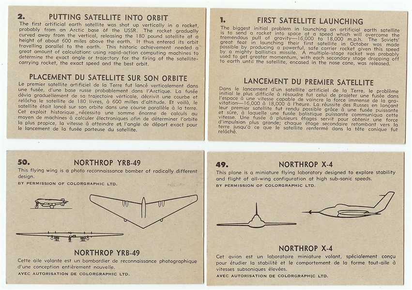 1958 Parkhurst Missiles and Satellites Complete Set (50)