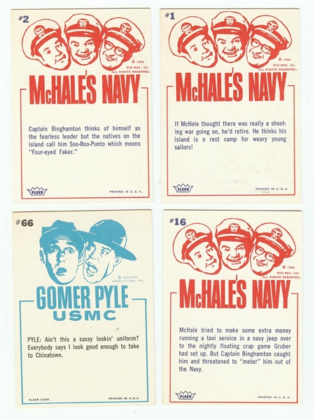 1965 Fleer McHale’s Navy and Gomer Pyle USMC Complete Sets (132)