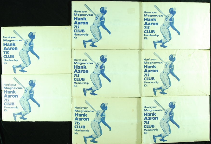 1974 Magnavox Hank Aaron 715 Club Membership Kits Group (8)