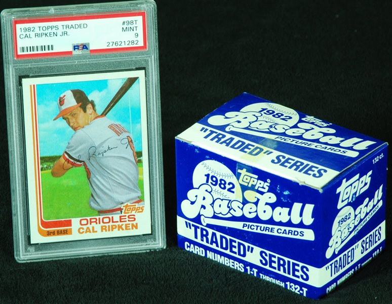 1982 Topps Traded Baseball Boxed Set with Cal Ripken No. 98T PSA 9