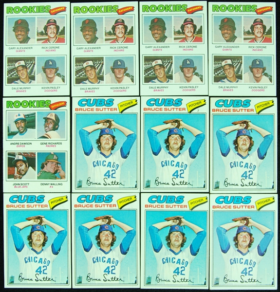 1977 Topps Baseball Vending RCs with Dawson, Murphy, Sutter (12)