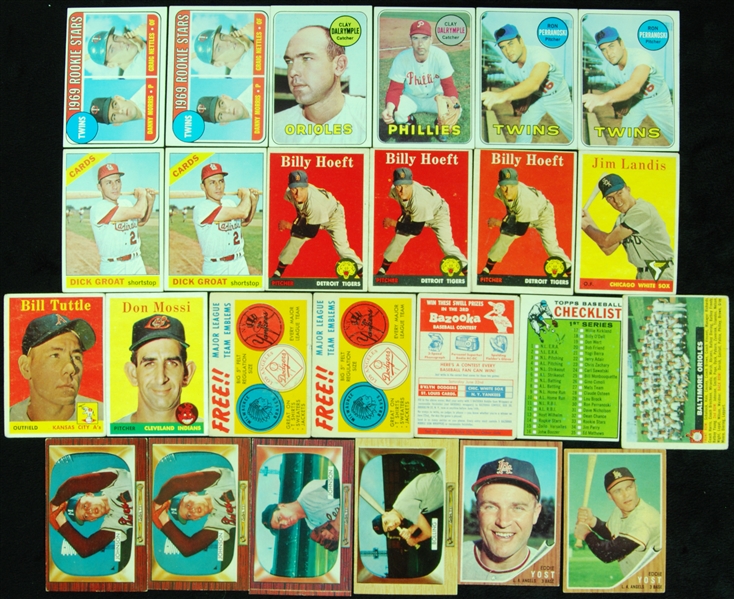 1950’s and 1960’s Topps and Bowman Rare Variations Group (25)