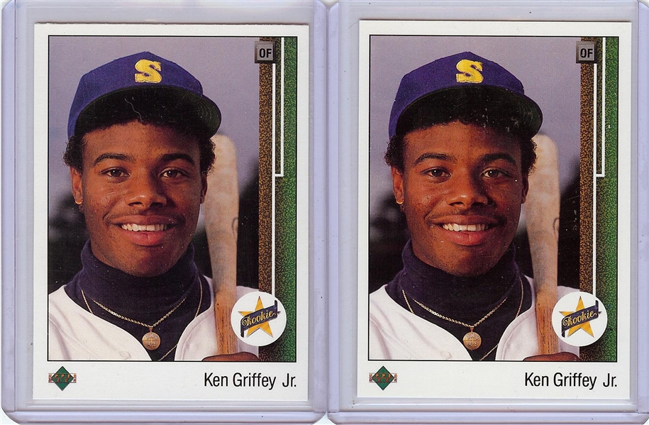 1989 Upper Deck Ken Griffey Jr. RCs Pair (2)