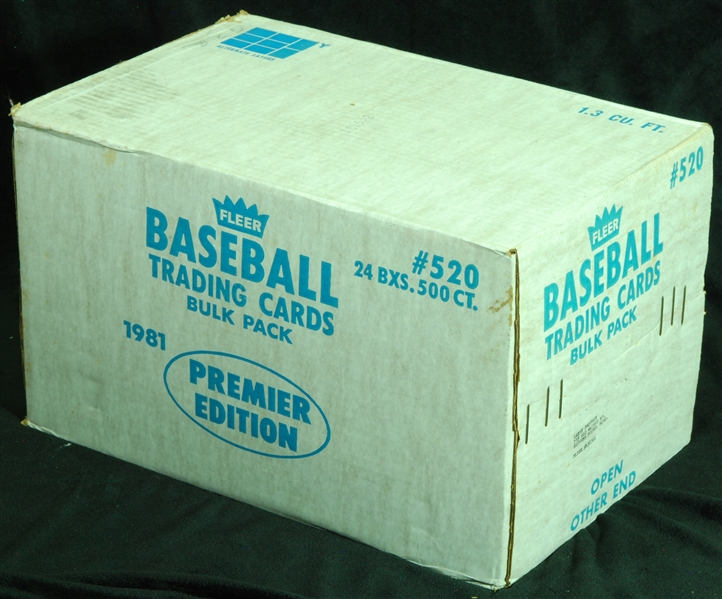 1981 Fleer Baseball Vending Sealed Case (12,000)