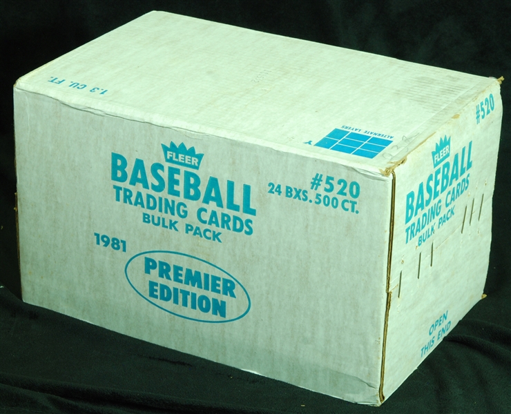 1981 Fleer Baseball Vending Sealed Case (12,000)