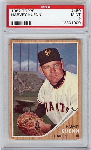 1962 Topps Harvey Kuenn No. 480 PSA 9 (None Graded Higher)