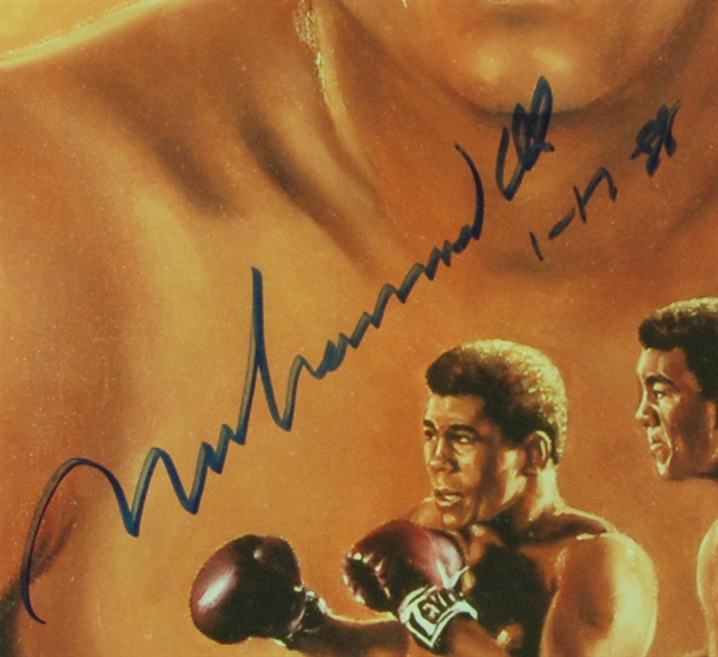 Muhammad Ali Signed Robert Stephen Simon 18x24 Lithograph Dated 1-17-88 (PSA/DNA)