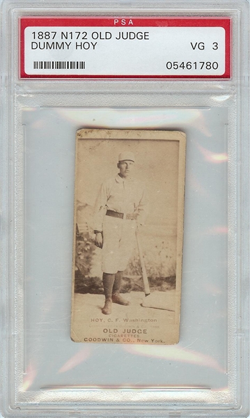 1887 N172 Old Judge Dummy Hoy PSA 3