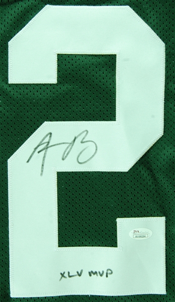 Aaron Rodgers Signed Green Bay Packers Jersey Inscribed XLV MVP (JSA)