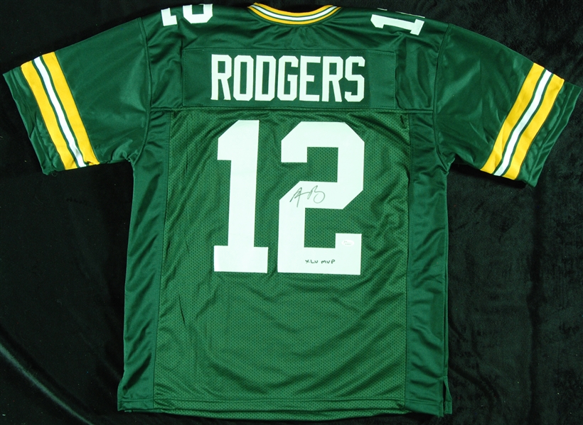 Aaron Rodgers Signed Green Bay Packers Jersey Inscribed XLV MVP (JSA)