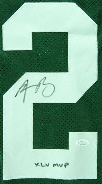 Aaron Rodgers Signed Green Bay Packers Jersey Inscribed XLV MVP (JSA)