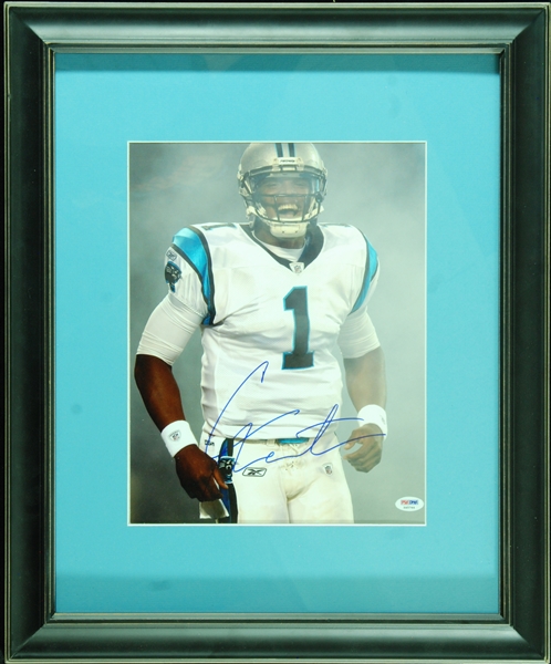 Cam Newton Signed 11x14 Framed Photo (PSA/DNA)