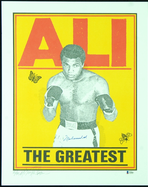 Muhammad Ali Signed 16x20 Murray Tinkelman Print (36/90) (BAS)