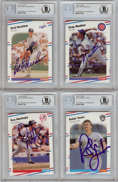 Signed 1988 Fleer Baseball Card Collection (431 different plus 64 different updates, total 495 cards)