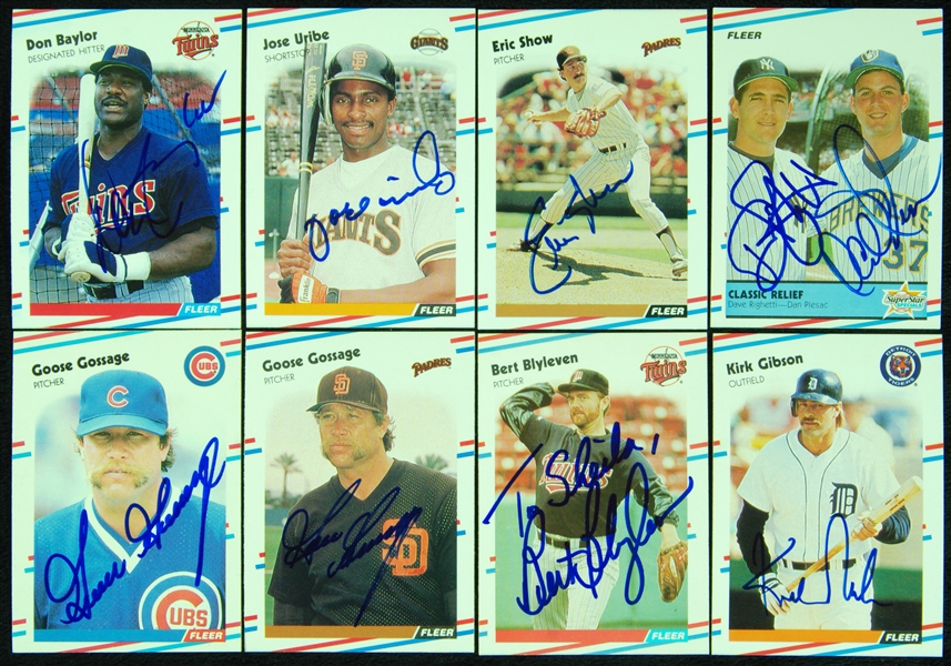 Signed 1988 Fleer Baseball Card Collection (431 different plus 64 different updates, total 495 cards)