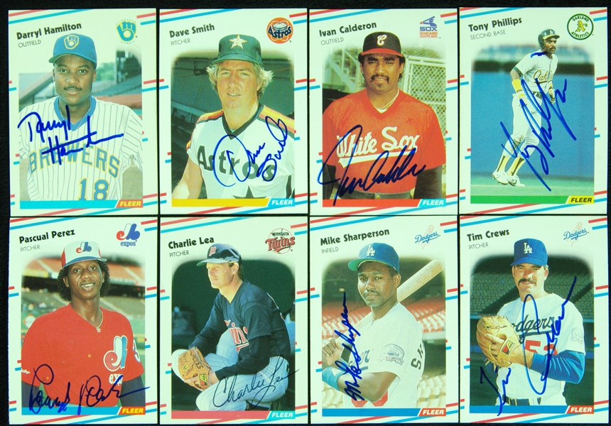 Signed 1988 Fleer Baseball Card Collection (431 different plus 64 different updates, total 495 cards)